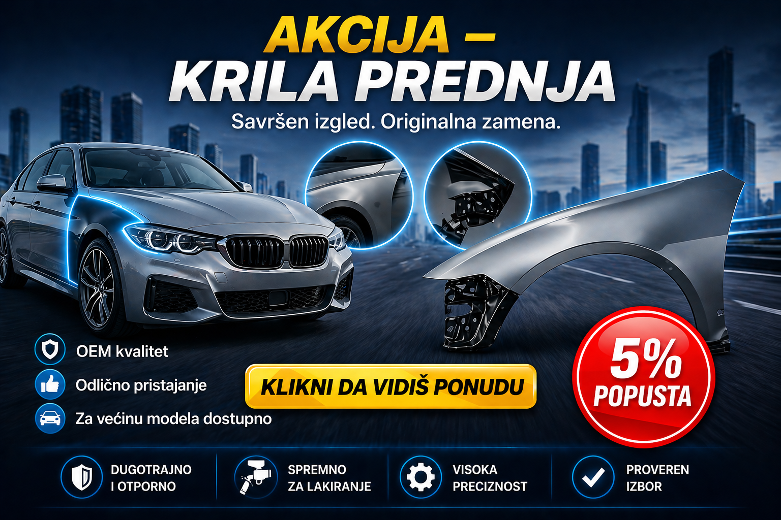 Akcija – stakla retrovizora 10% popusta