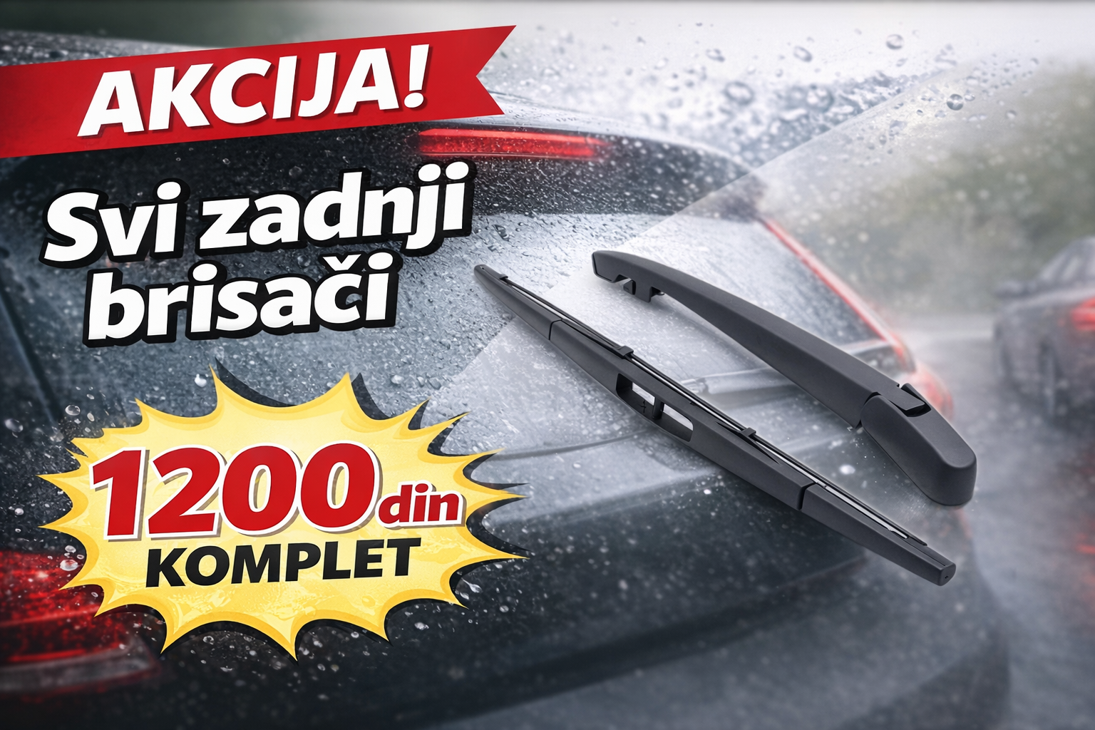 Akcija – svi zadnji brisači 1200 din komplet