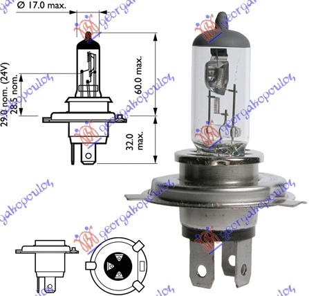 Lampe/xenon SIJALICA (H4) 12V 60/55W