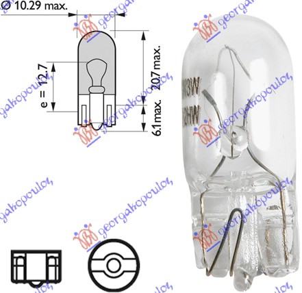 Lampe/xenon SIJALICA 12V 5W POZICIJA