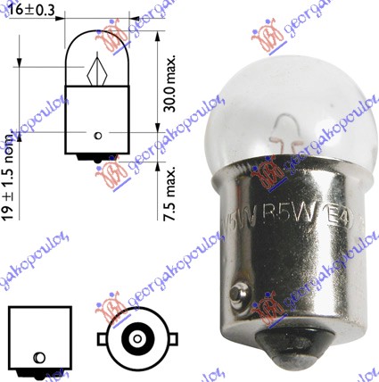 Lampe/xenon SIJALICA 12V 5W BA15s