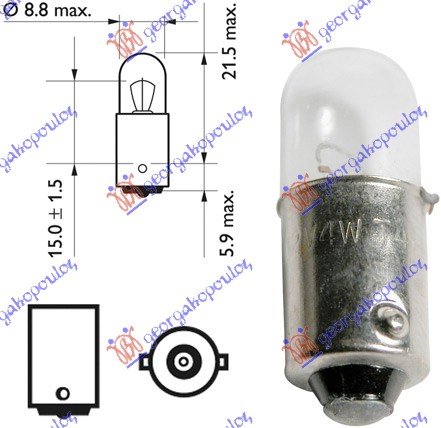 Lampe/xenon SIJALICA 12V 4W BA9s