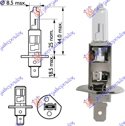 Lampe/xenon SIJALICA (H1) 12V TU50310 1U 55W