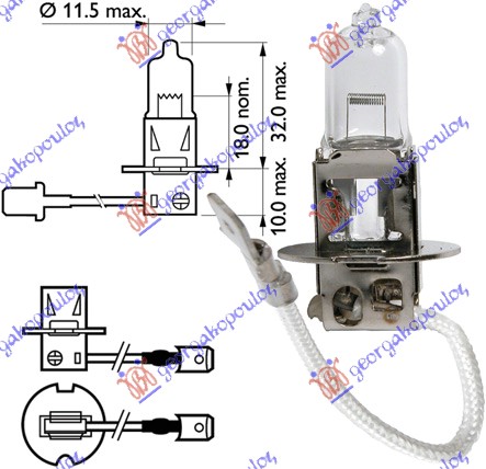 Lampe/xenon SIJALICA (H3) 55W PK22S/12V