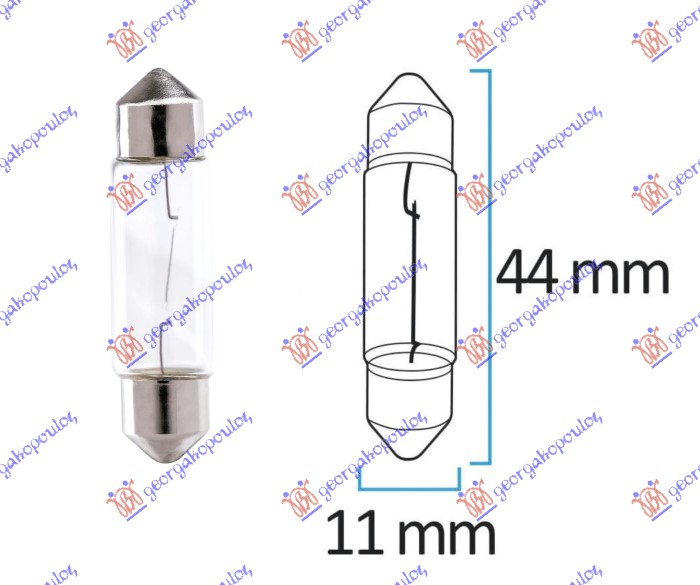 Lampe/xenon SIJALICA 24V 5W SV8.5 5X41