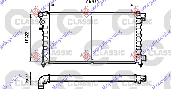 HLADNJAK MOTORA 1.5 DIZEL (53x29.7) (NRF)