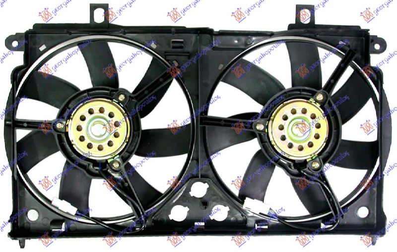 Peugeot 106 96-03 VENTILATOR HLADNJAKA (DUPLI) KOMPLET (BENZIN/DIZEL) (+AC)