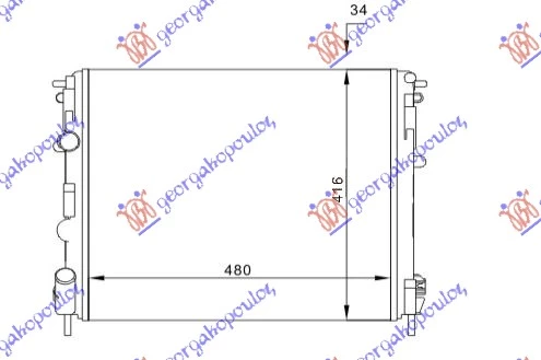 Renault clio 98-01 HLAD.MOTORA (48x41) BEZ PUMPE BEZ CEVI