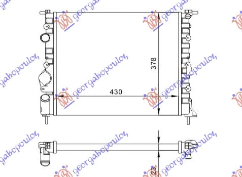 Dacia logan-mcv 05-08/p.up-van 09-12 HLAD.MOT. BENZ.-A/C (43x38) BEZ PUMPE