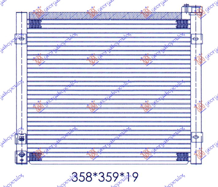 Honda civic h/b 96-99 HLADNJAK KLIME BENZIN (33x36.5x16)