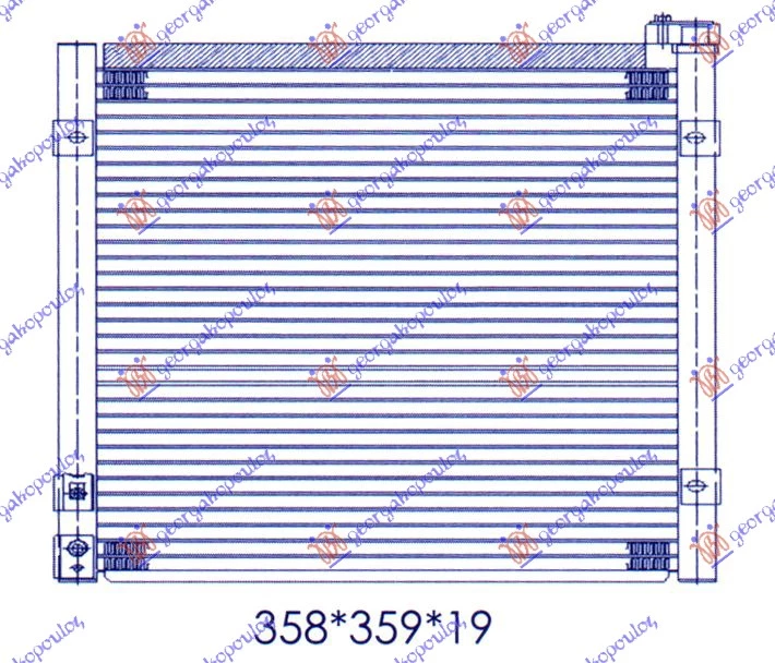 Honda civic l/b 96-99 HLADNJAK KLIME BENZIN (33x36.5x16)