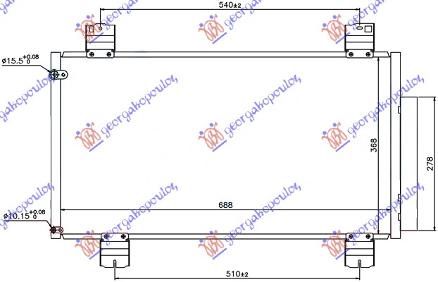 Honda accord 08- HLADNJAK KLIME 2.2 CDTi (68.5x37x1.6)