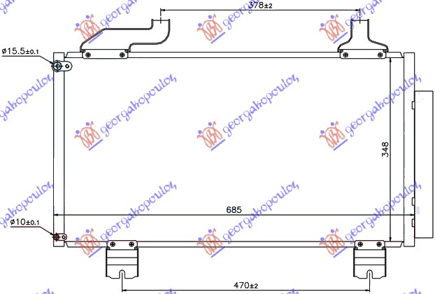 Honda accord 08- HLADNJAK KLIME 2.0/2.4 BENZIN (65.8x35x16)