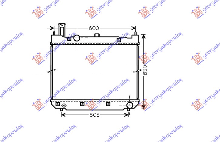 Toyota hi-ace 06- HLADNJAK MOTORA 2.5 D4d (52.5x62.5x23) 01-06