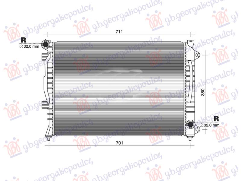 Audi a6 1997-2004 (4b2/4b4/4b5/4b6) HLADNJAK MOTORA 2.7 T BENZIN (AUTO) (630x440x32) (NRF)