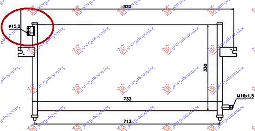 Nissan p/u (d22) 2wd-4wd 98-01 HLADNJAK KLIME 2.4BEN-2.5TD(70x32x1.6)