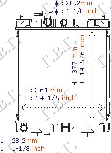 Nissan micra (k11) 98-00 HLADNJAK MOTORA 1.0/1.3/1.4CC 16V (+/-AC) (38x36.8)