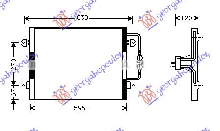 Renault megane scenic 99-03 HLADNJAK KLIME BENZIN/DIZEL (54x38.5)