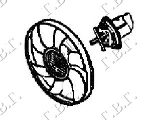 Renault megane sdn 99-02 VENTILATOR KOMPLET (-A/C) 1.4-1.6 BENZIN