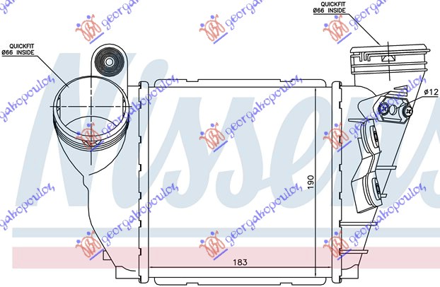 Audi a3 96-03 HLAD INTERC. BEN-DIZ (18.3x19x6.5) 12mm