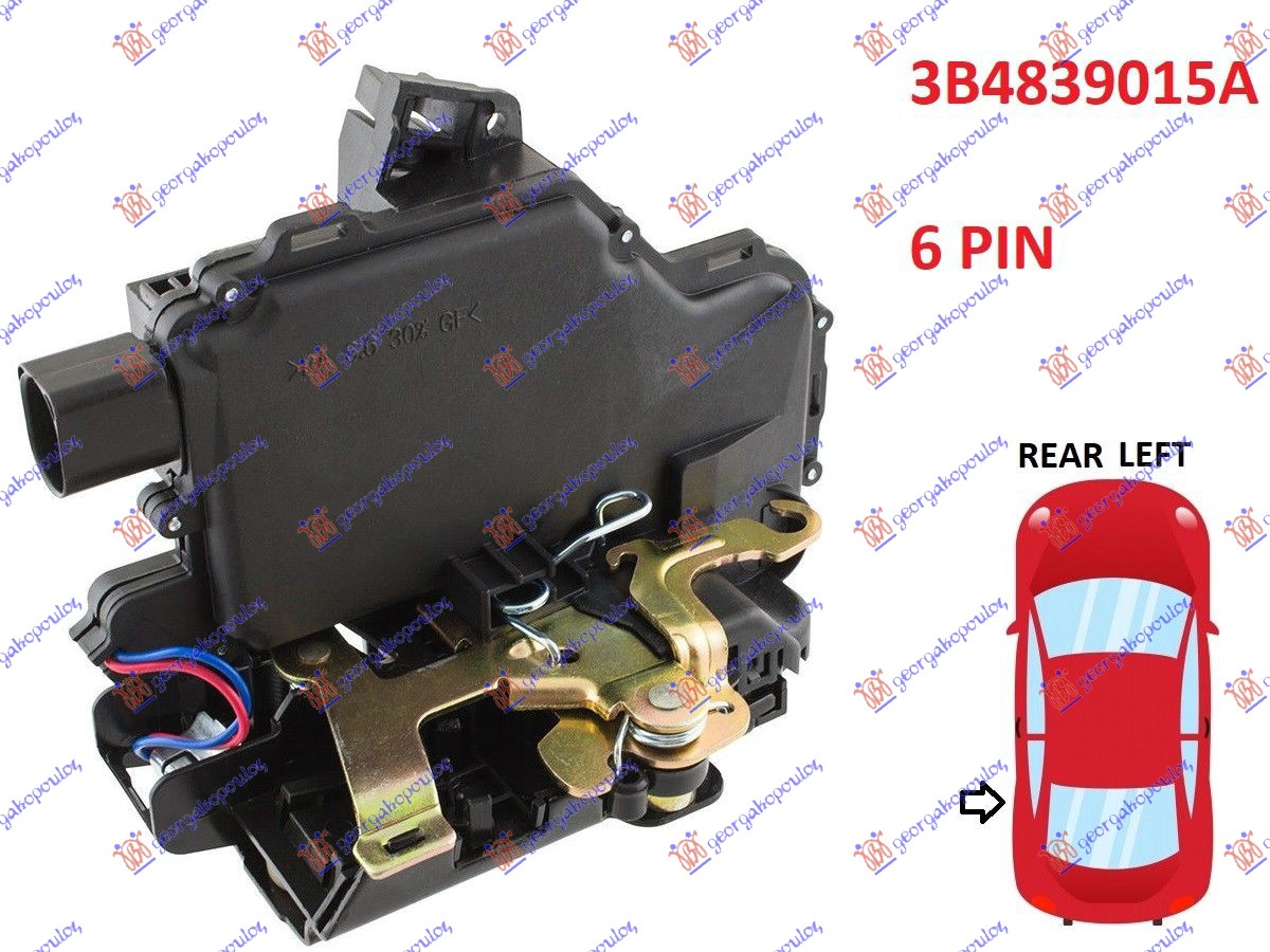 Skoda octavia 4 97-10 BRAVA ZADNJIH VRATA ELEKTRICNA (6 PIN)