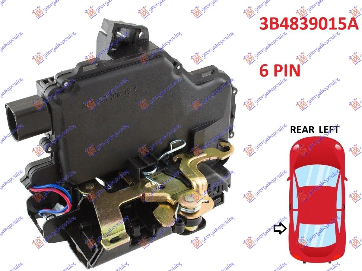 Skoda octavia 4 97-10 BRAVA ZADNJIH VRATA CENTR. ZAKLJ. 6PIN