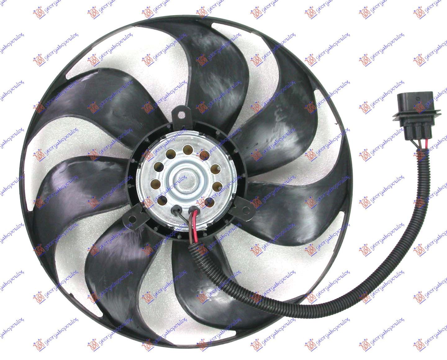 Vw polo 05-09 VENTILATOR (345mm) (250/60w) (3PIN)