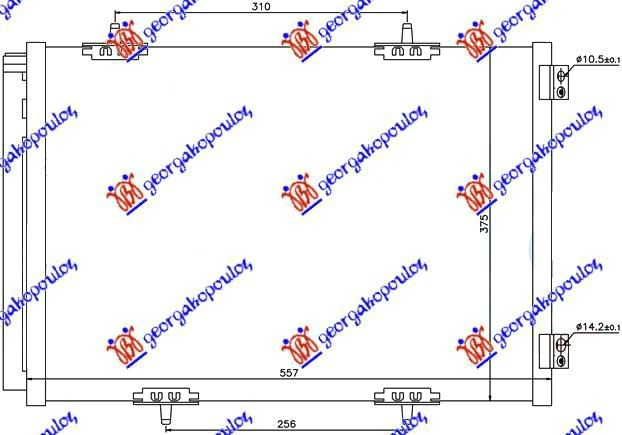 Citroen c2 08-10 HLAD KLIME BEN-DIZ  (55.7x37.5)