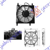 Fiat sedici 07- VENTILATOR KOMPLET 1.5i-1.6i16V VVTi