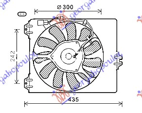 Fiat sedici 07- VENTILATOR A/C 1.9 JTD-DDiS