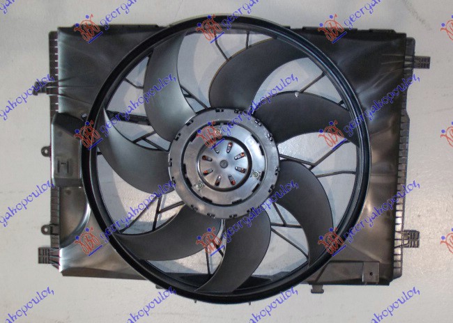 Mercedes cls (w218) coupe 14-17 VENTILATOR KOMPLET (BENZIN/DIZEL) (475mm) (4 PIN) (400 W) (MODUL ELEKTRICNE KONTROLE)