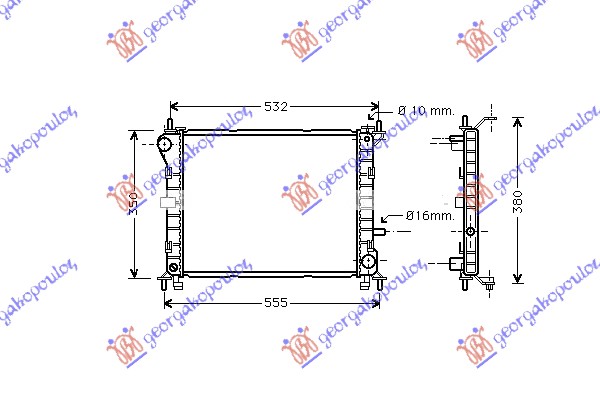 Ford focus 98-04 HLAD MOTORA 1.4-1.6 BEZ KLIME(45x35.8)