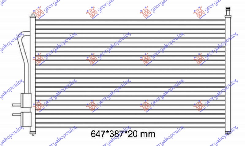 Ford focus 98-04 HLADNJAK KLIME BEN-DIZ (62x36.5x1.6)