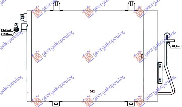 Dacia sandero 08-12 HLAD KLIME 1.4i 8V-1.6 8V -08 (51x38x1.6