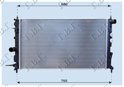 Opel vectra b 1999-2002 (j96) HLADNJAK MOTORA 1.6/1.8 16V (+/-AC) (61x37)