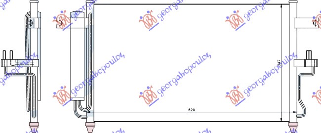 Hyundai accent sdn 99-02 HLADNJAK KLIME BENZIN/DIZEL (57x35.5)