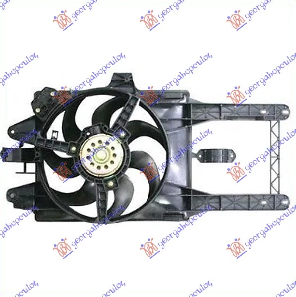 LANCIA Y 96-03 VENTILATOR HLADNJAKA KOMPLET (BENZIN) (+AC) 00-