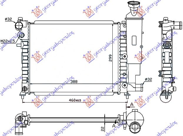 Citroen saxo 99-04 HLADNJAK MOTORA XN (39x32)