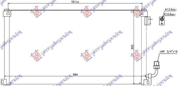 Citroen saxo 99-04 HLADNJAK KLIME (584x305x16)