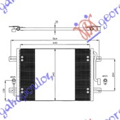 Fiat strada 99-05 HLADNJAK KLIME BENZIN (44x35x16) 03-