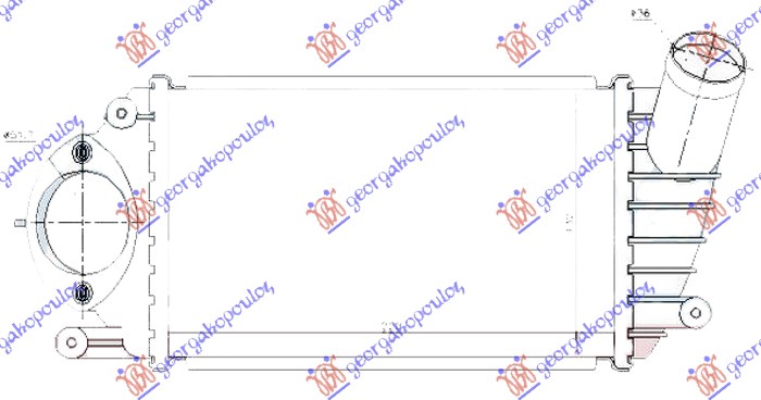 Vw lupo 98-05 HLADNJAK INTERKULERA 1.4 TDi DIZEL (220x130x40)