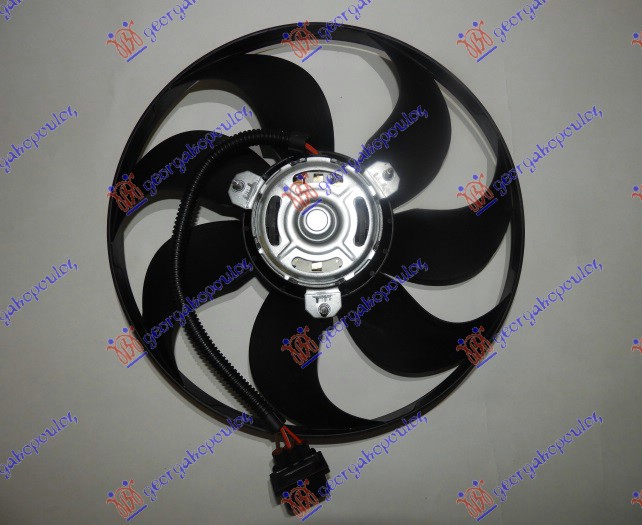 Vw polo 99-01 VENTILATOR HLADNJAKA (MOTOR+ELISA) (345mm) (250/60w) (3 PIN)