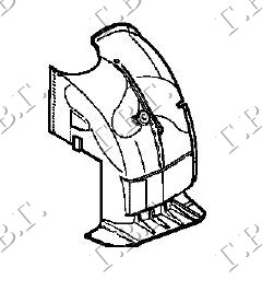 Renault megane coupe-cabrio 1999-2002 (ea0/ea1) POTKRILO (PREDNJI DEO) PLASTICNO