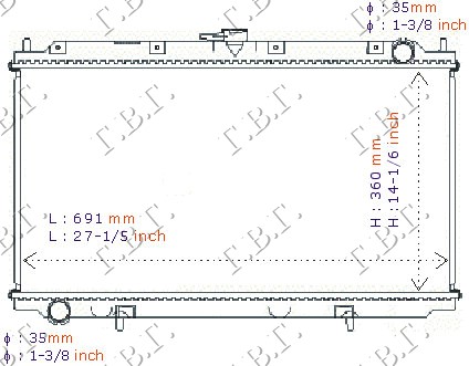 Nissan primera (p11) 99-01 HLADNJAK MOTORA 1.6-2.0  16V (68x36)