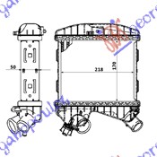 Smart fortwo 98-07 HLADNJAK INTERCOOLER DIZEL  (170x218x50)