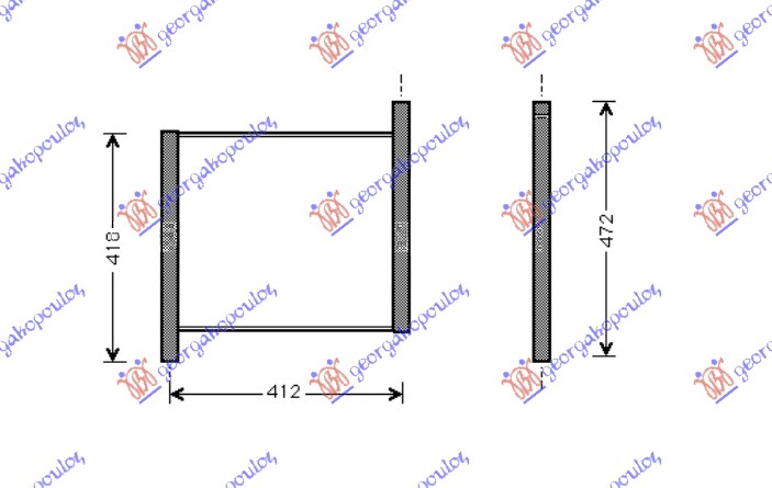 Smart fortwo 98-07 HLADNJAK MOTORA SVI MODELI (38x35)