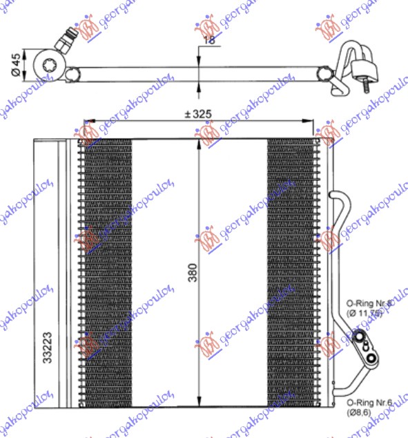 Smart fortwo 98-07 HLADNJAK KLIME -02 (32.5x38.3x2.0)