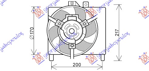 Smart fortwo 98-07 VENTILATOR INTERCOOLER (17 CM) BEN-DIZEL