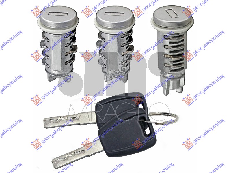 Alfa romeo 147 2000-2010 (937) CILINDAR BRAVE SA KLJUCEM (SET 3 KOM)