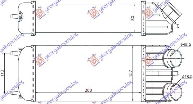 Citroen c2 03-08 HLADNJAK INTER.1.6HDi (300x158x80)